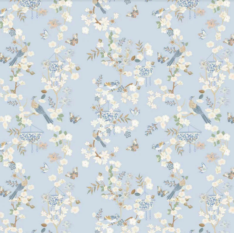 Pale Blue Chinoiserie Gift Wrap - The Mayfair Hall
