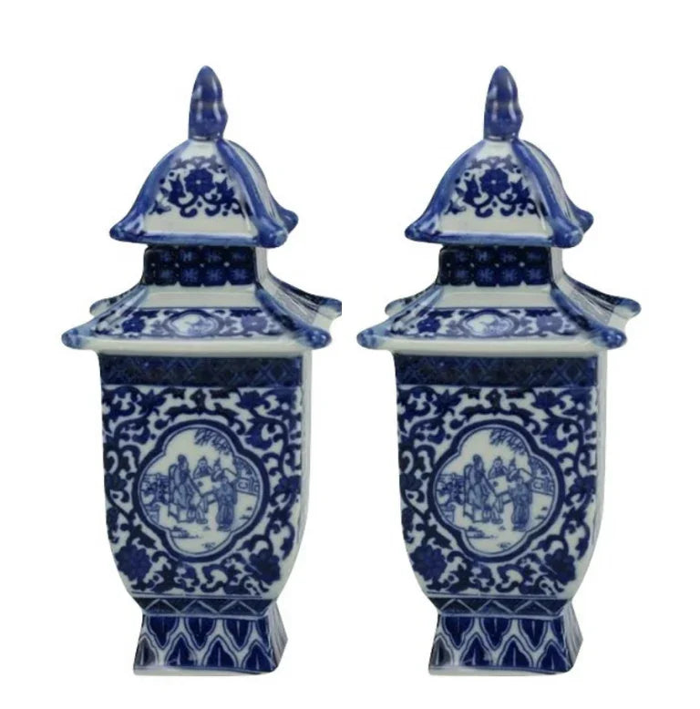 Mini Blue and White Pagodas style 2 - The Mayfair Hall