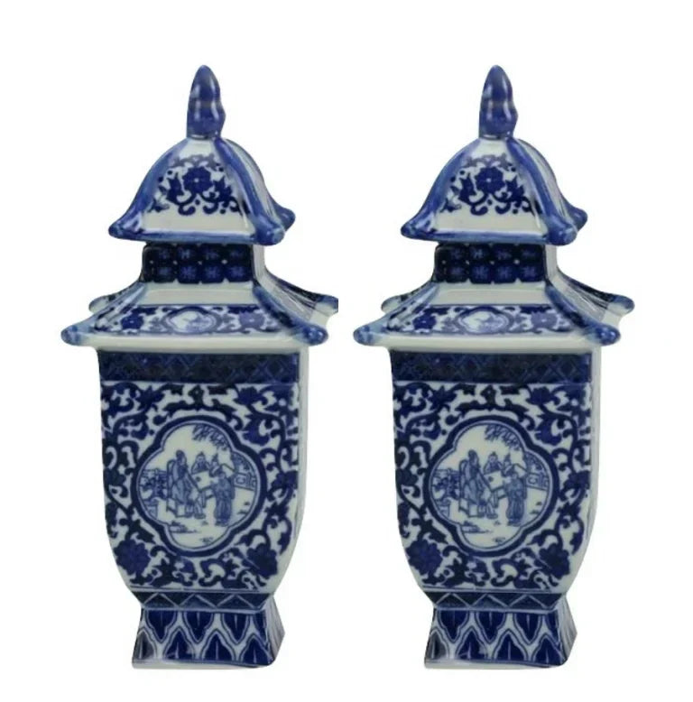 Mini Blue and White Pagodas style 2 - The Mayfair Hall
