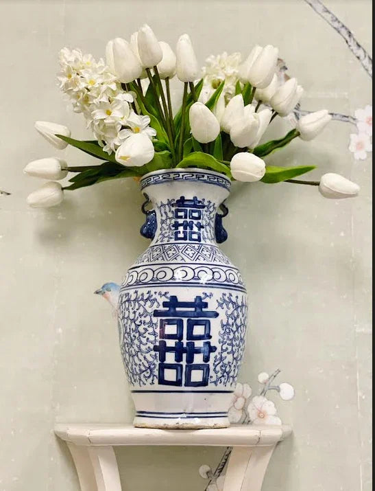 Mid Size Double Happiness Vase - The Mayfair Hall
