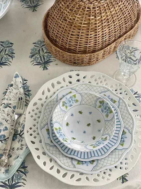 Blue Hydrangea Melamine Dinnerware Collection - The Mayfair Hall