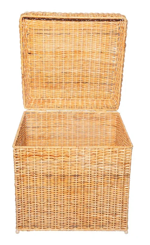 Square Wicker Storage Ottoman - The Mayfair Hall