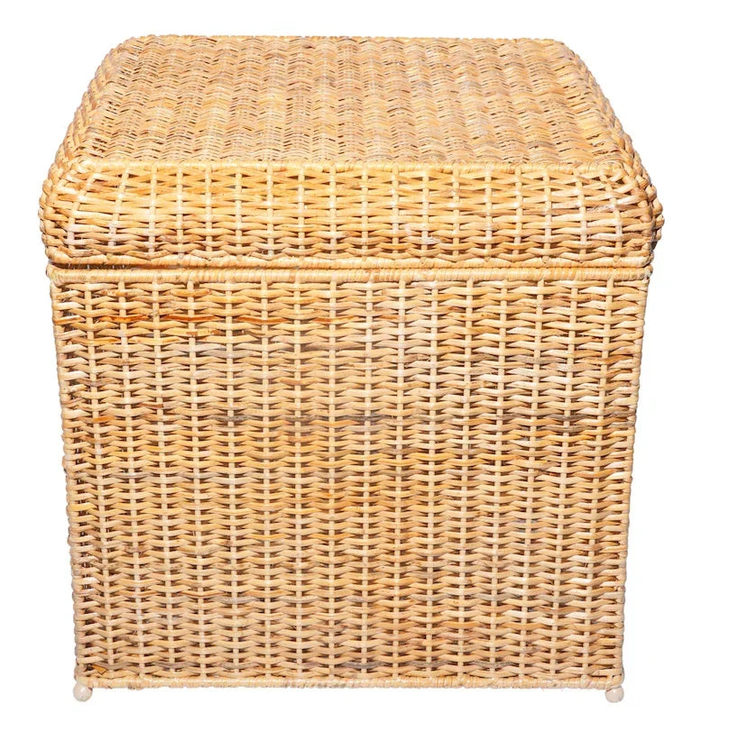 Square Wicker Storage Ottoman - The Mayfair Hall