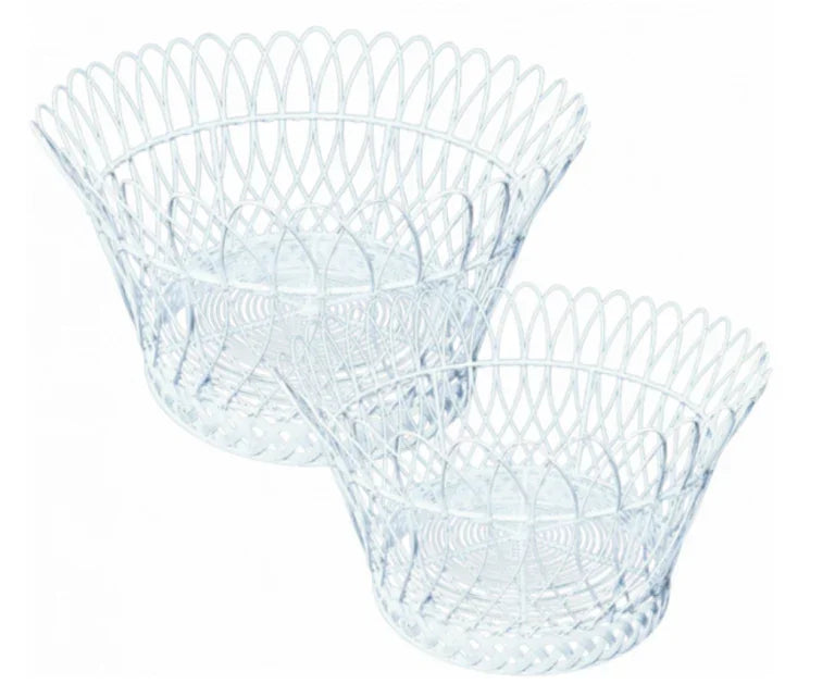 Straight Round French Wire Basket - The Mayfair Hall