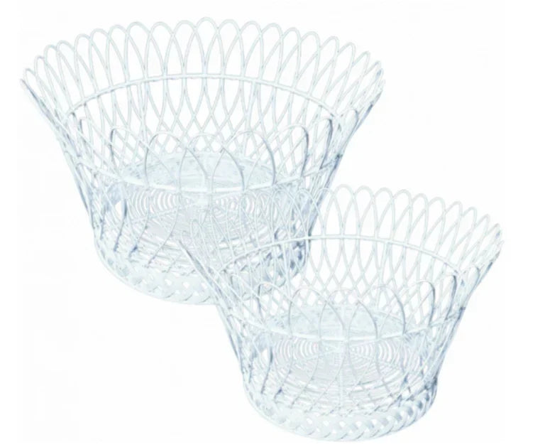Straight Round French Wire Basket - The Mayfair Hall