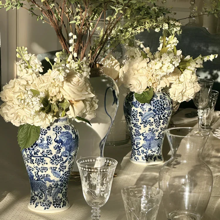 Floral Lion Jar - The Mayfair Hall