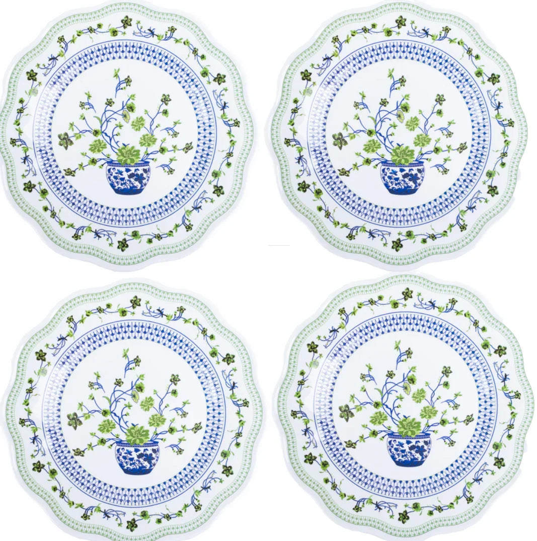 Floral Cache Pot Melamine Dinnerware Collection - The Mayfair Hall