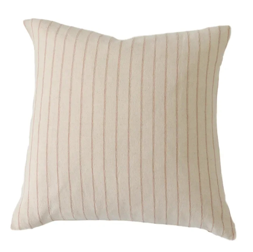 Charles Pillow Cover in Cream and Light Brown - The Mayfair Hall
