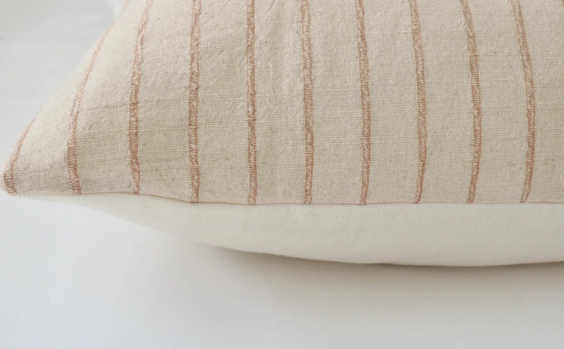 Charles Pillow Cover in Cream and Light Brown - The Mayfair Hall