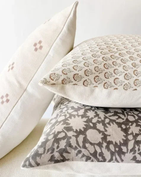 Santa Fe Pillow Cover in Cream and Tan - The Mayfair Hall