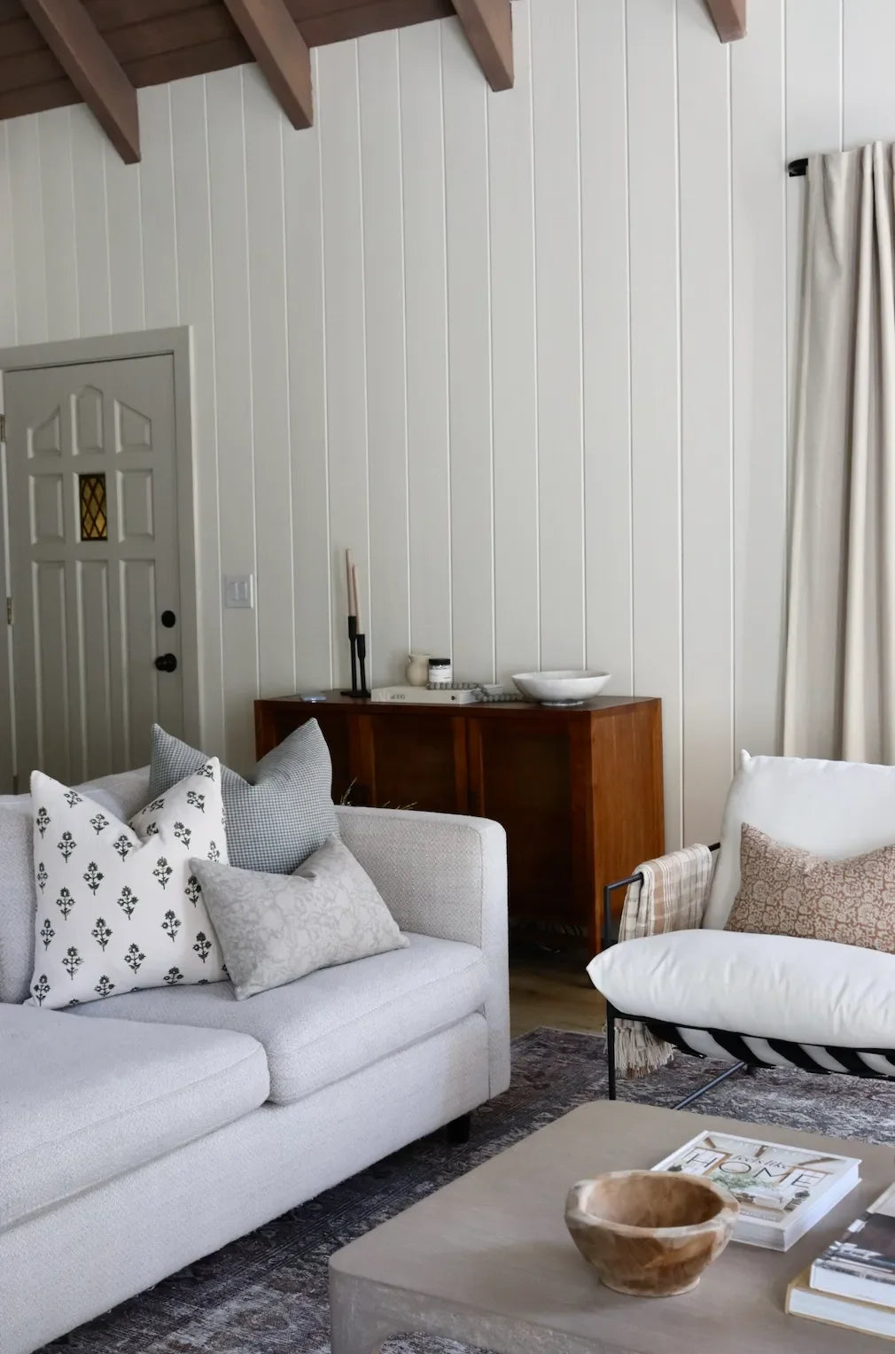 Gingham Pillow Cover in Green and Blue - The Mayfair Hall