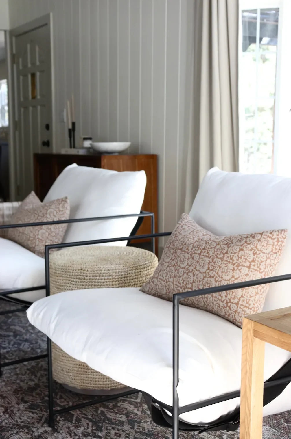 Archie Floral Pillow Cover in Rust - The Mayfair Hall