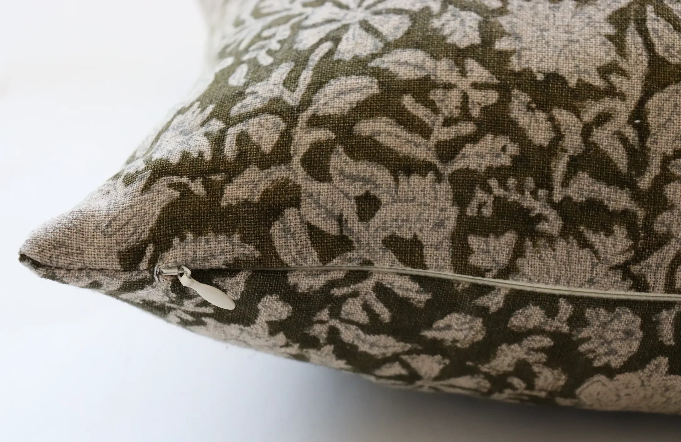 Perry Floral Pillow Cover in Dark Green - The Mayfair Hall