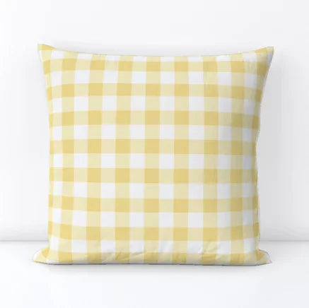 Iva Check Pillow in Daffodil - The Mayfair Hall