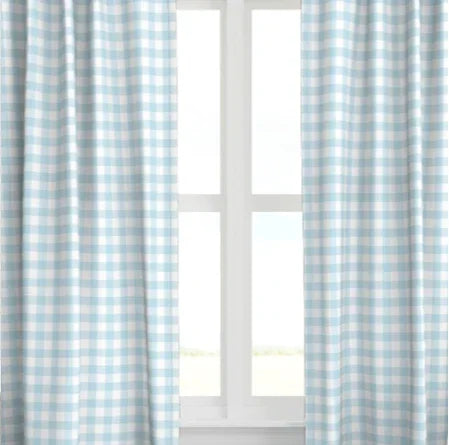 Iva in Sanctuary Blue Drapery Panel - The Mayfair Hall