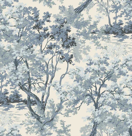 Ginger in Slate Scalloped Edge Shower Curtain - The Mayfair Hall