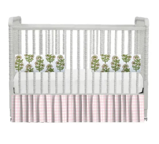 Iva Check Crib Skirt in Ballet - The Mayfair Hall