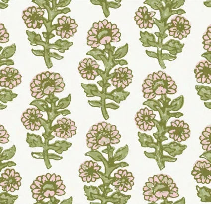 Kathryn in Ballet and Olive Scalloped Edge Shower Curtain - The Mayfair Hall