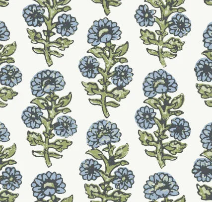 Kathryn in Rain and Eloise Scalloped Edge Shower Curtain - The Mayfair Hall