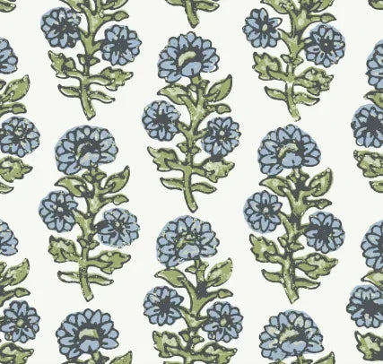 Kathryn in Rain and Eloise Scalloped Edge Shower Curtain - The Mayfair Hall