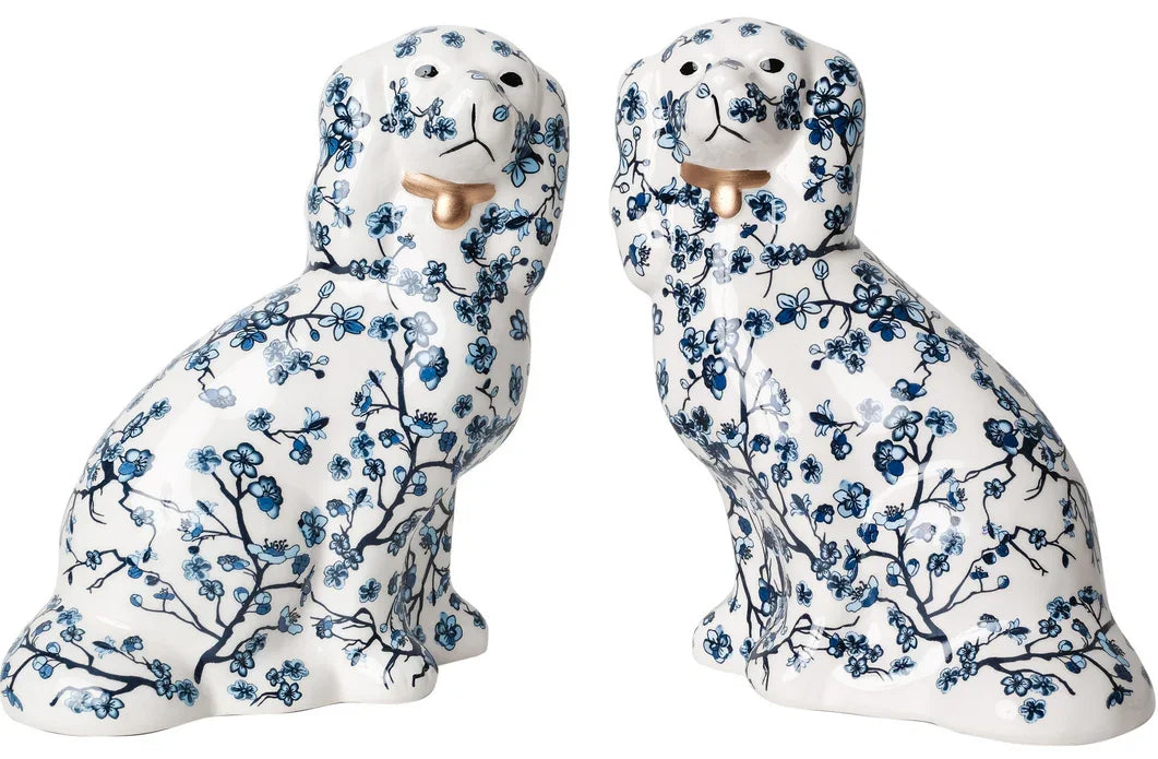 Cherry Blossom Staffordshire Dogs - The Mayfair Hall