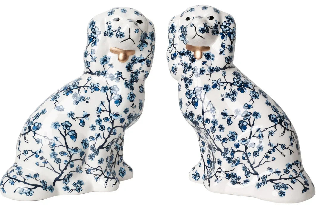 Cherry Blossom Staffordshire Dogs - The Mayfair Hall