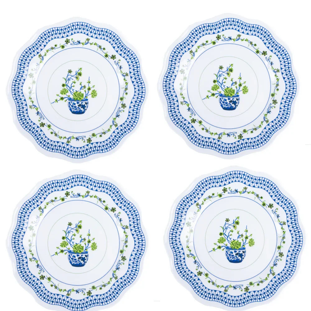 Floral Cache Pot Melamine Dinnerware Collection - The Mayfair Hall