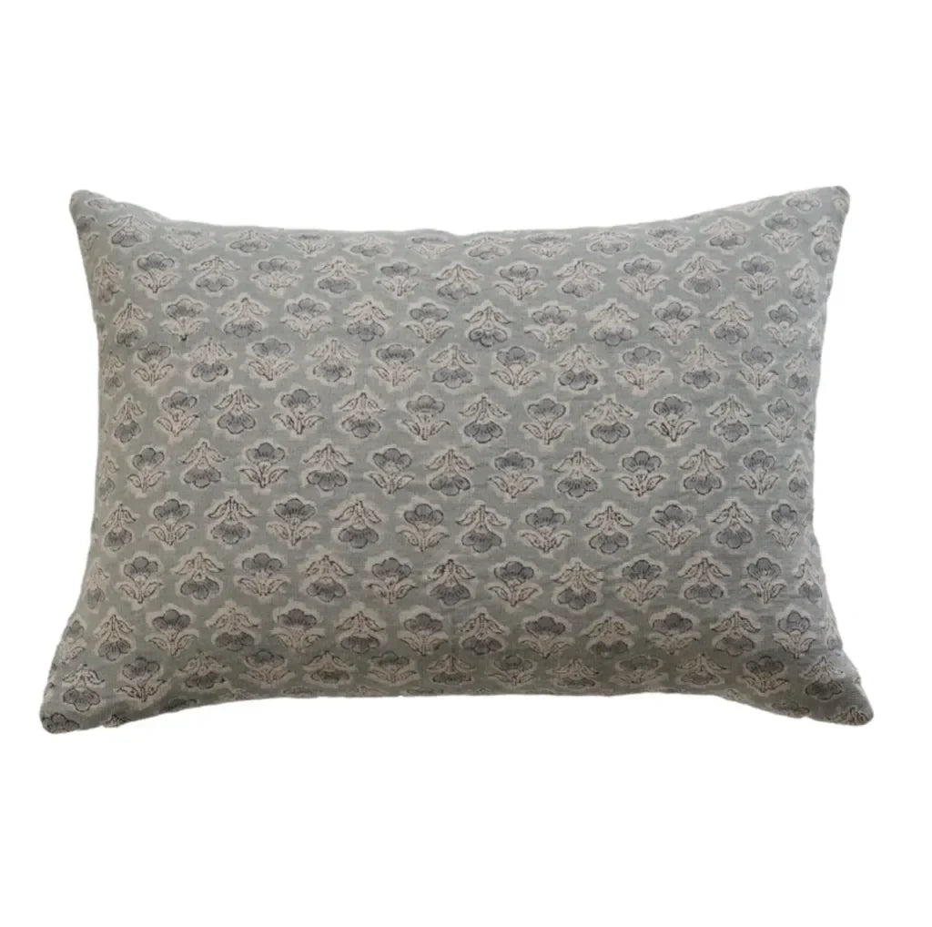Eden Floral Pillow Cover in Blue - The Mayfair Hall