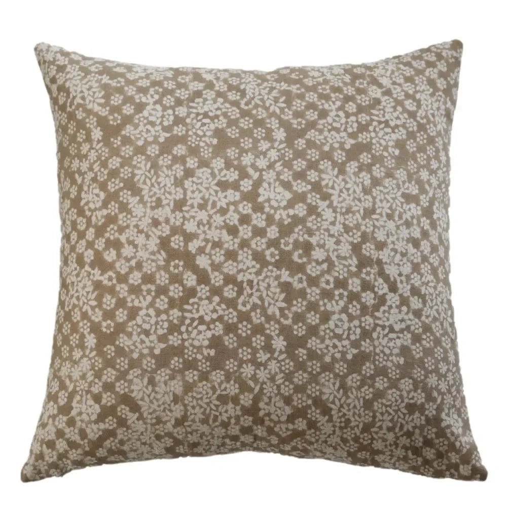 Ivy Floral Pillow Cover in Brown - The Mayfair Hall