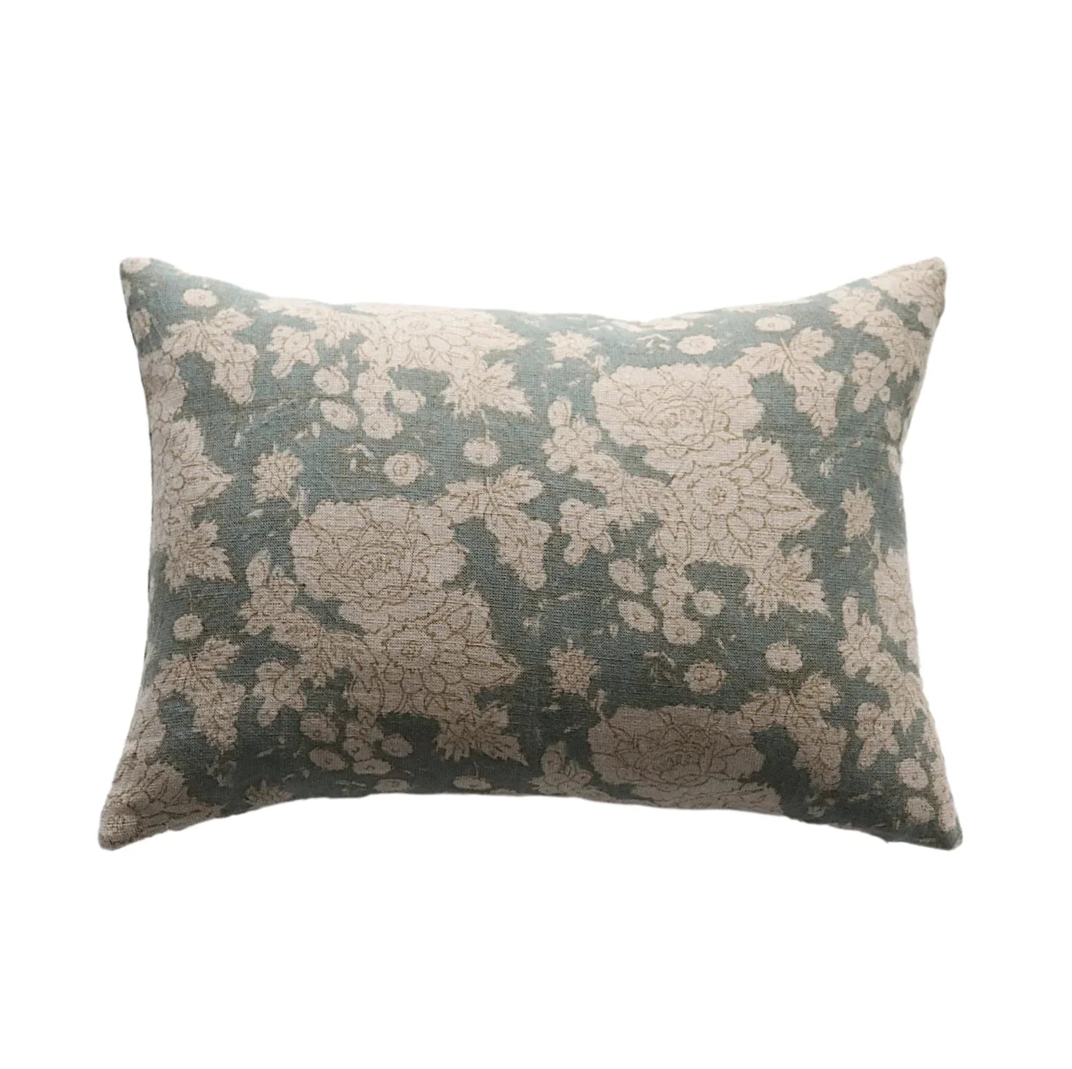 Nellie Floral Pillow Cover in Blue - The Mayfair Hall