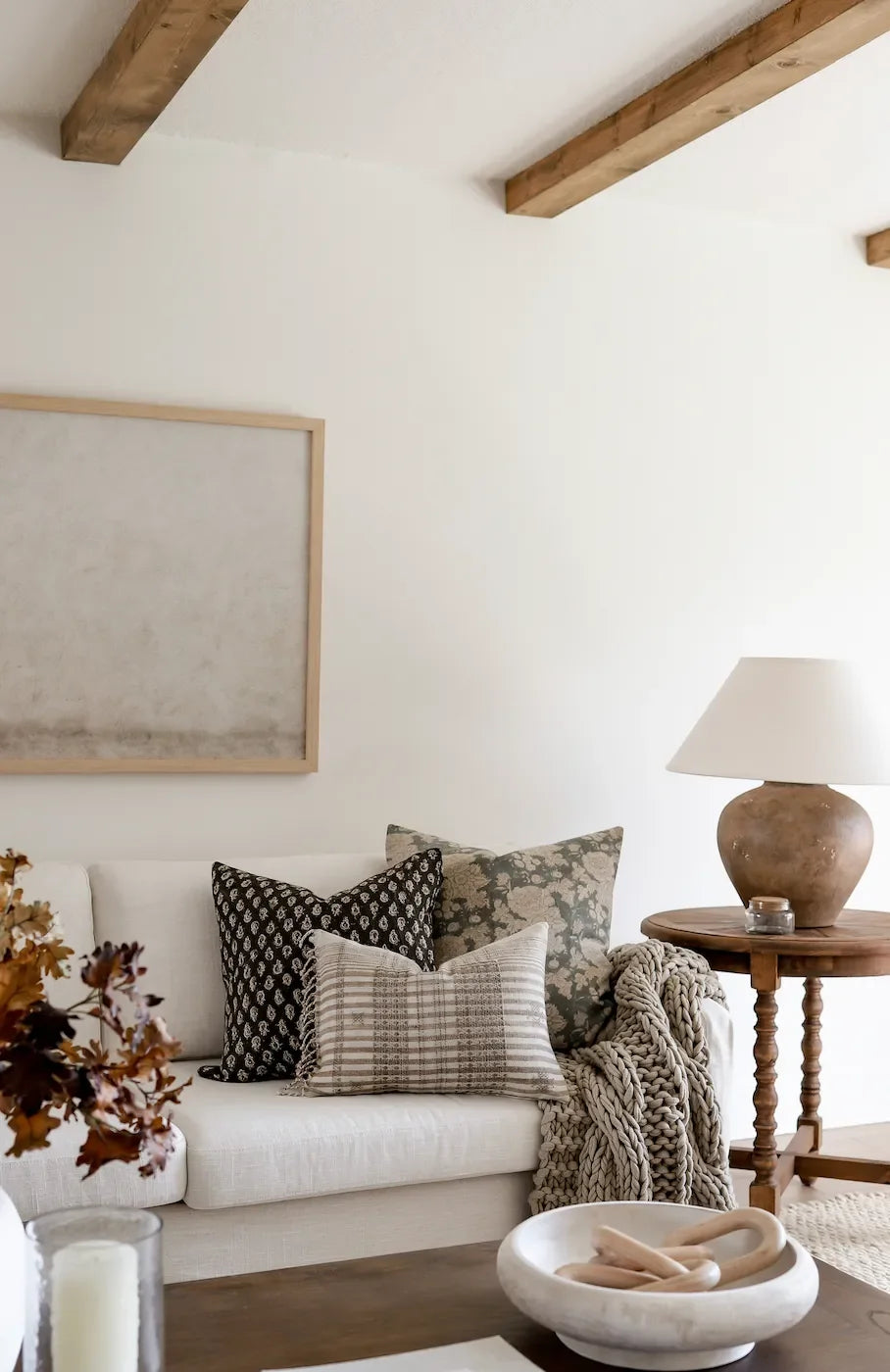 Nellie Floral Pillow Cover in Blue - The Mayfair Hall