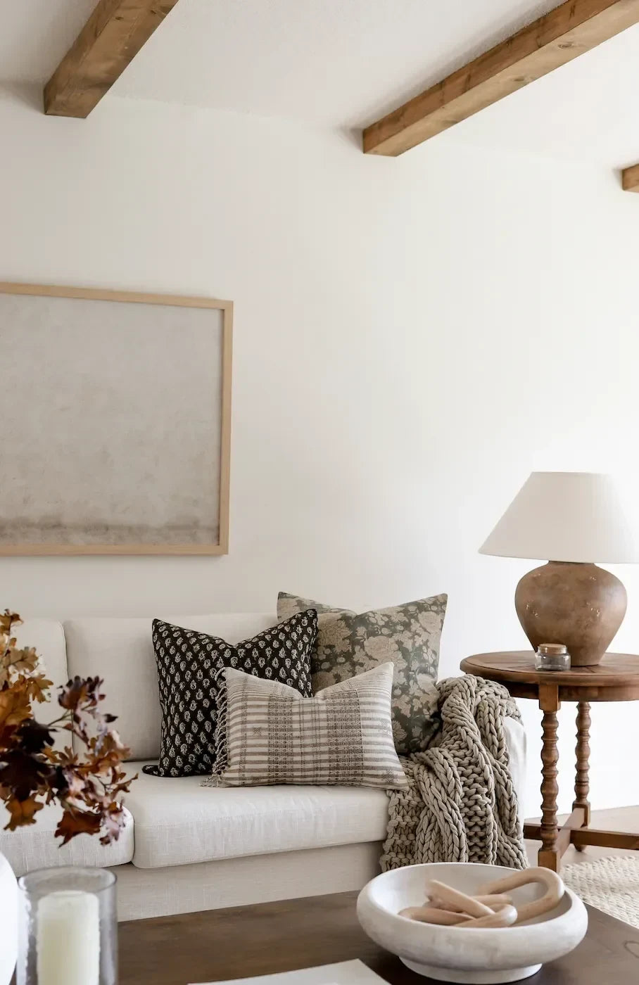 Nellie Floral Pillow Cover in Blue - The Mayfair Hall