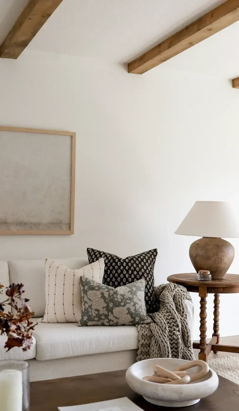 Nellie Floral Pillow Cover in Blue - The Mayfair Hall