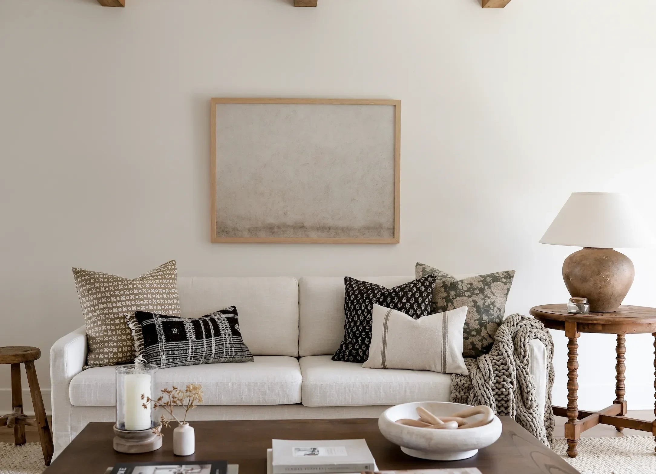 Milo Pillow Cover in Dark Brown with Rust Floral Pattern - The Mayfair Hall