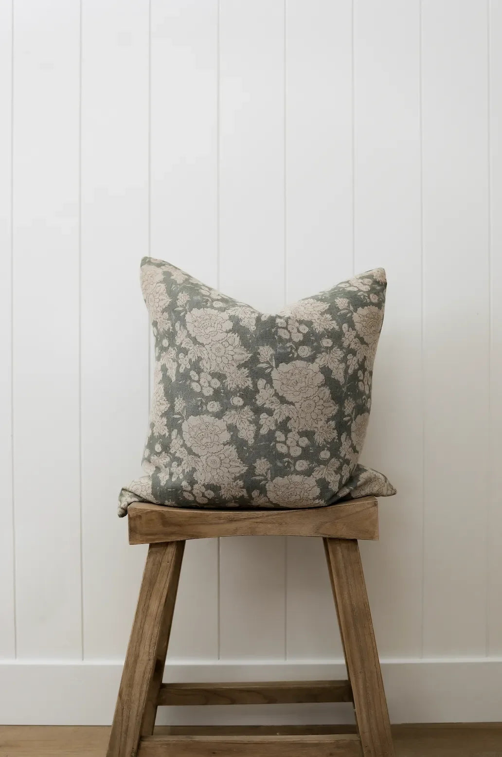 Nellie Floral Pillow Cover in Blue - The Mayfair Hall