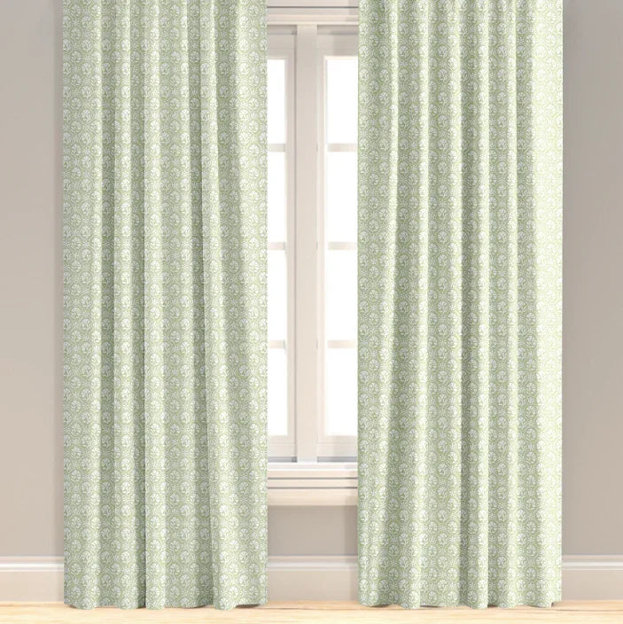 Sophie in Celadon Reverse Drapery Panel - The Mayfair Hall
