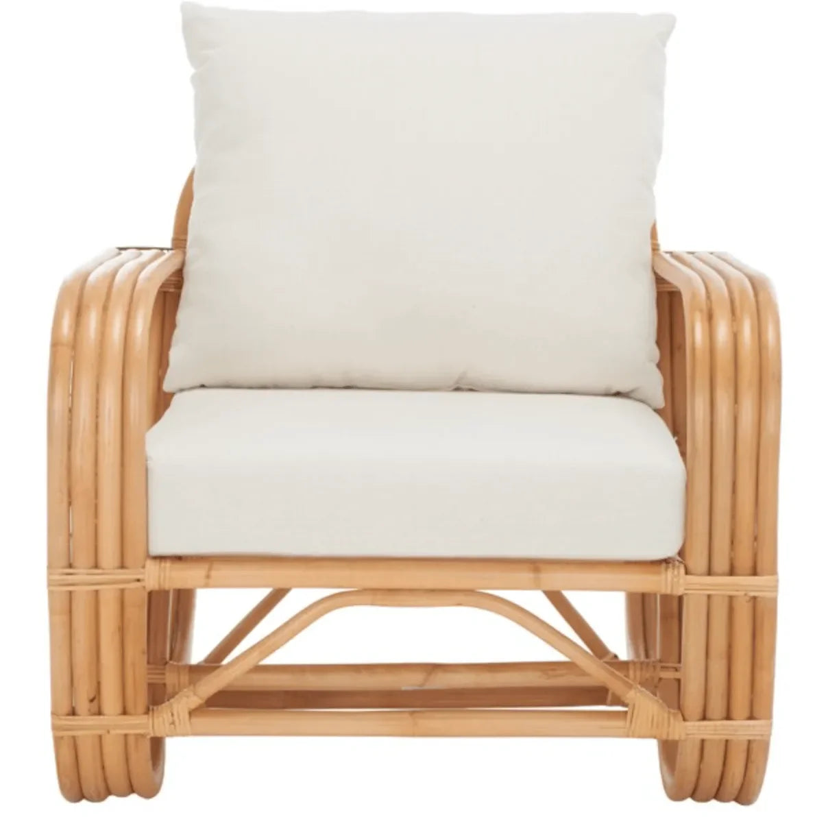 Beia Jawit Accent Chair Natural and White - The Mayfair Hall