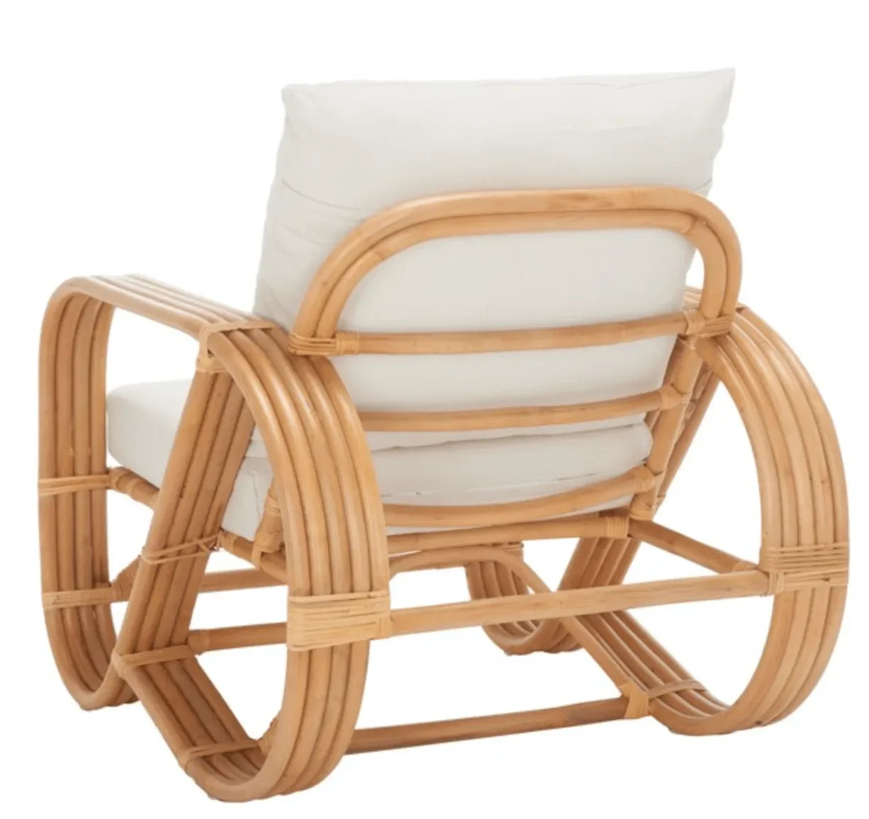 Beia Jawit Accent Chair Natural and White - The Mayfair Hall