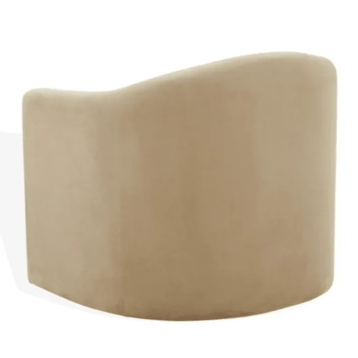 Laylette Velvet Accent Chair in Light Brown - The Mayfair Hall