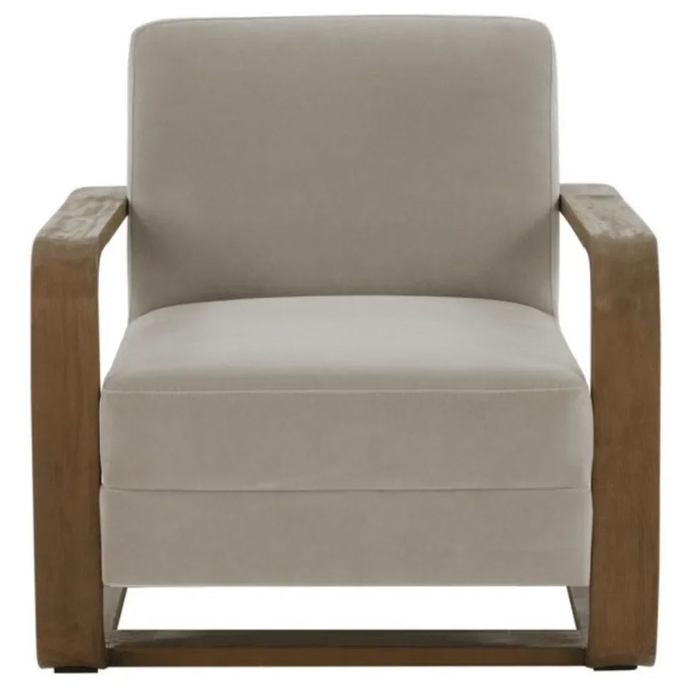 Jayshaw Wood Frame Accent Chair in Gray - The Mayfair Hall