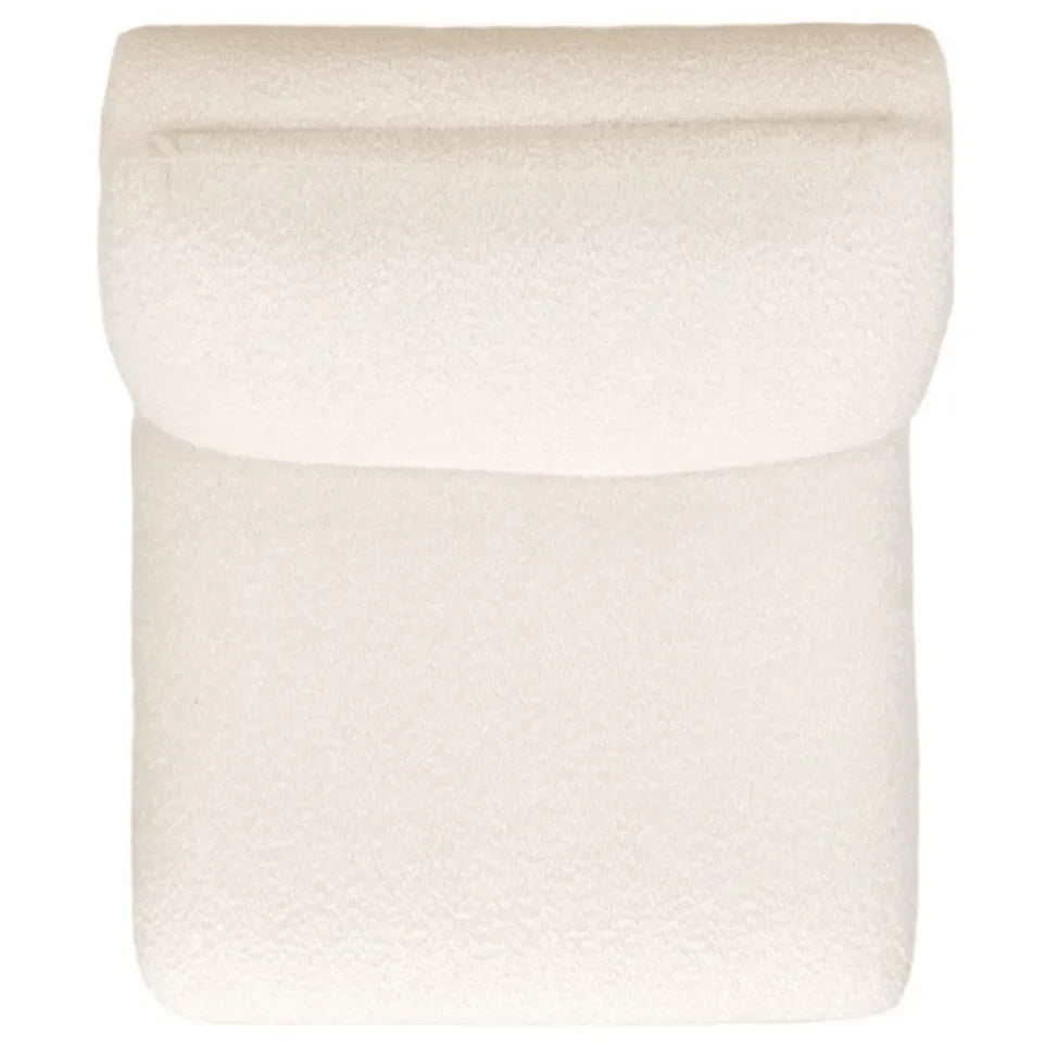 Ainslie Boucle Accent Chair in Ivory with Gentle Curves - The Mayfair Hall