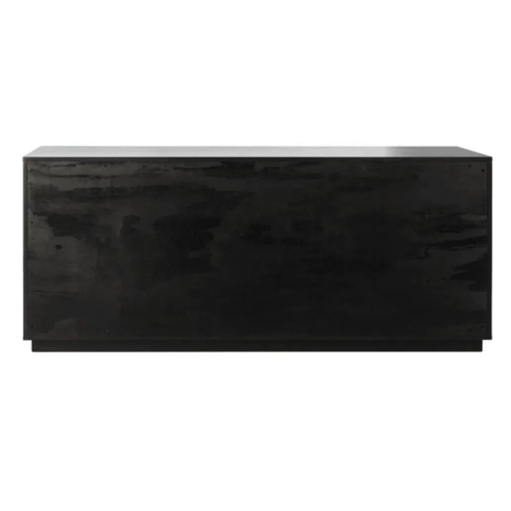 Patty Wood Drawer Dresser in Black with Cubism Design - The Mayfair Hall