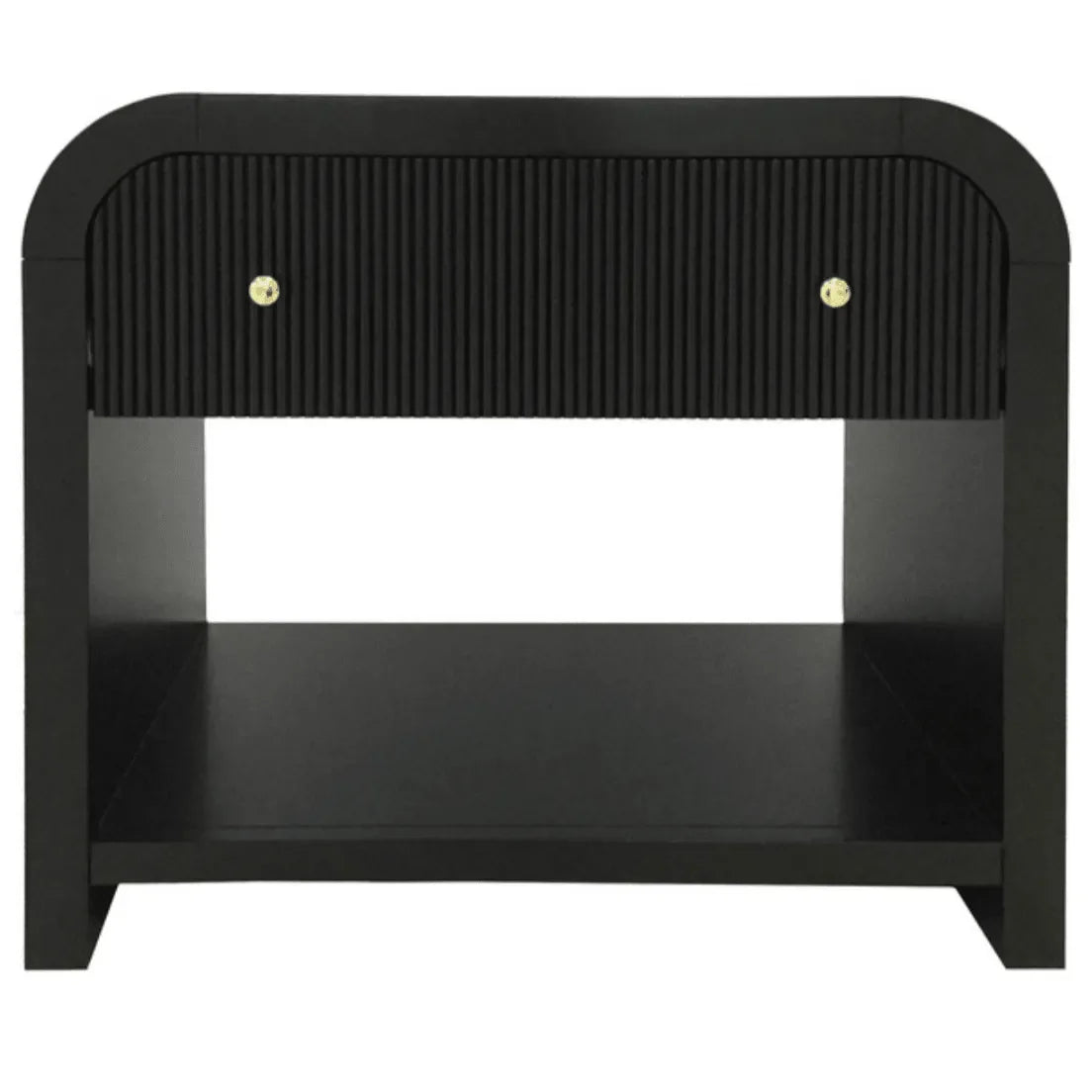 Liabella Wood Drawer Nightstand in Black - The Mayfair Hall
