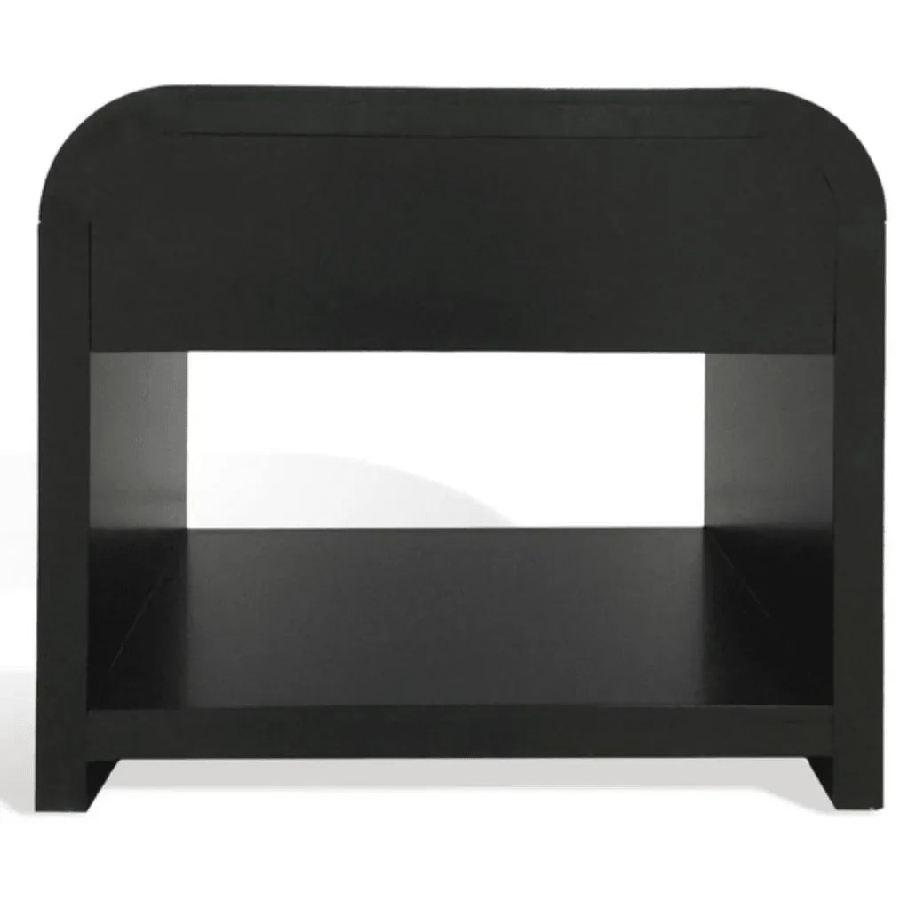 Liabella Wood Drawer Nightstand in Black - The Mayfair Hall