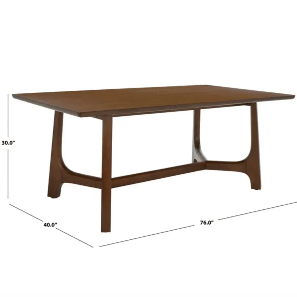Adelee Wood Dining Table in Medium Oak - The Mayfair Hall
