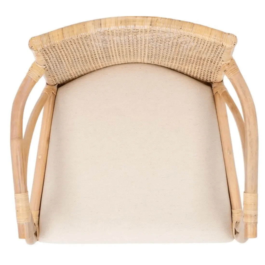 Gianni Rattan Counter Stool in White Wash with Wooden Legs - The Mayfair Hall