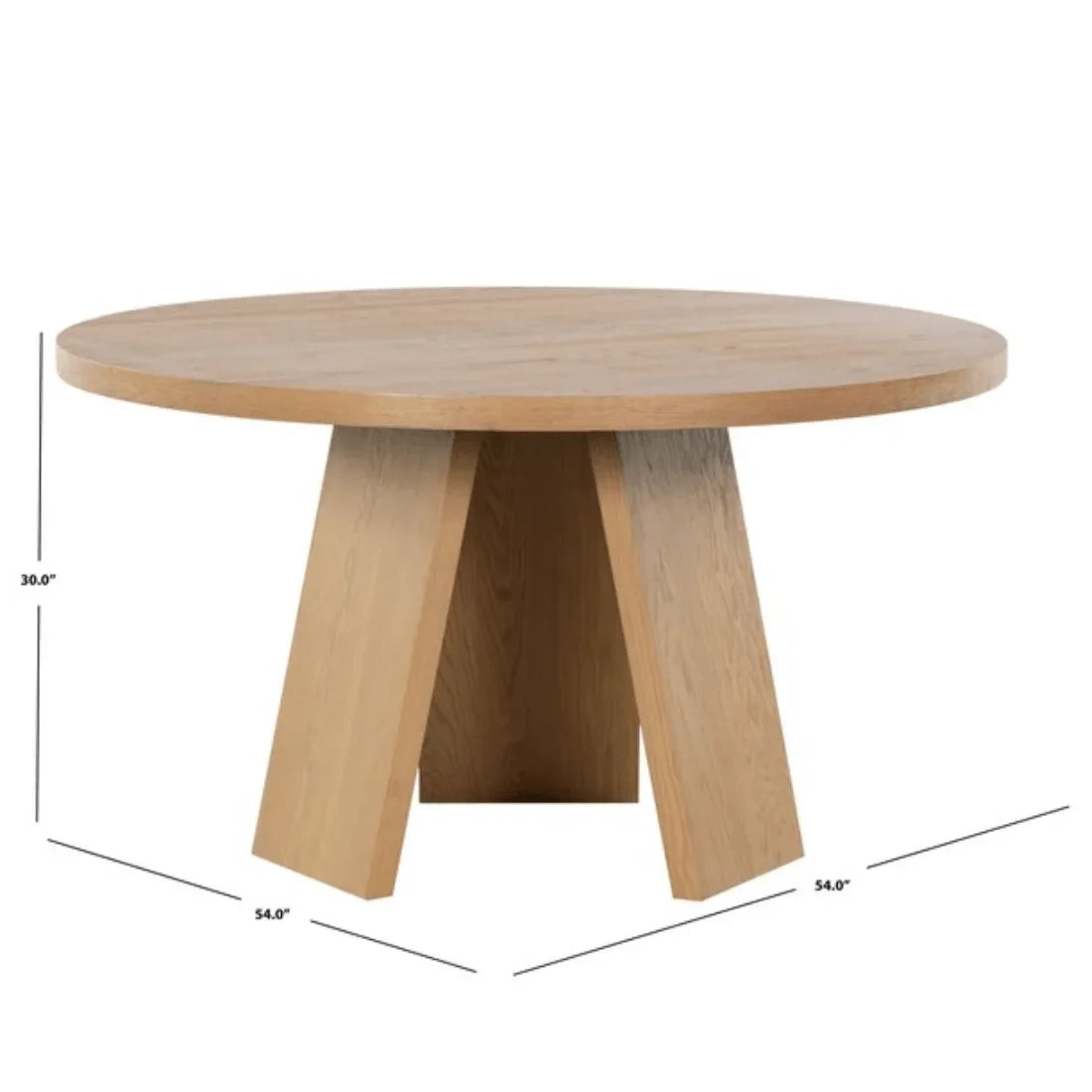 Julianna Wood Dining Table with Tripod Legs - The Mayfair Hall