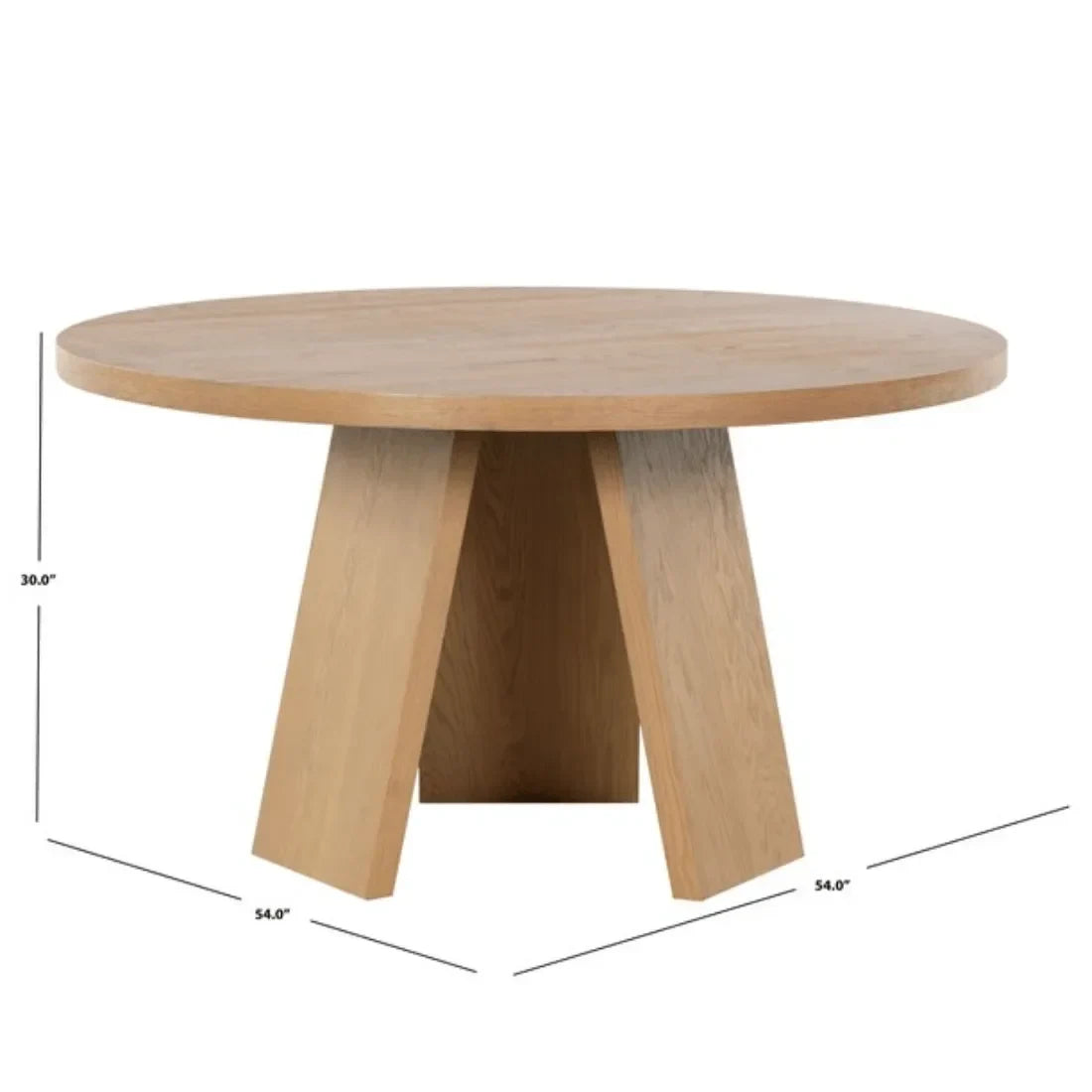 Julianna Wood Dining Table with Tripod Legs - The Mayfair Hall