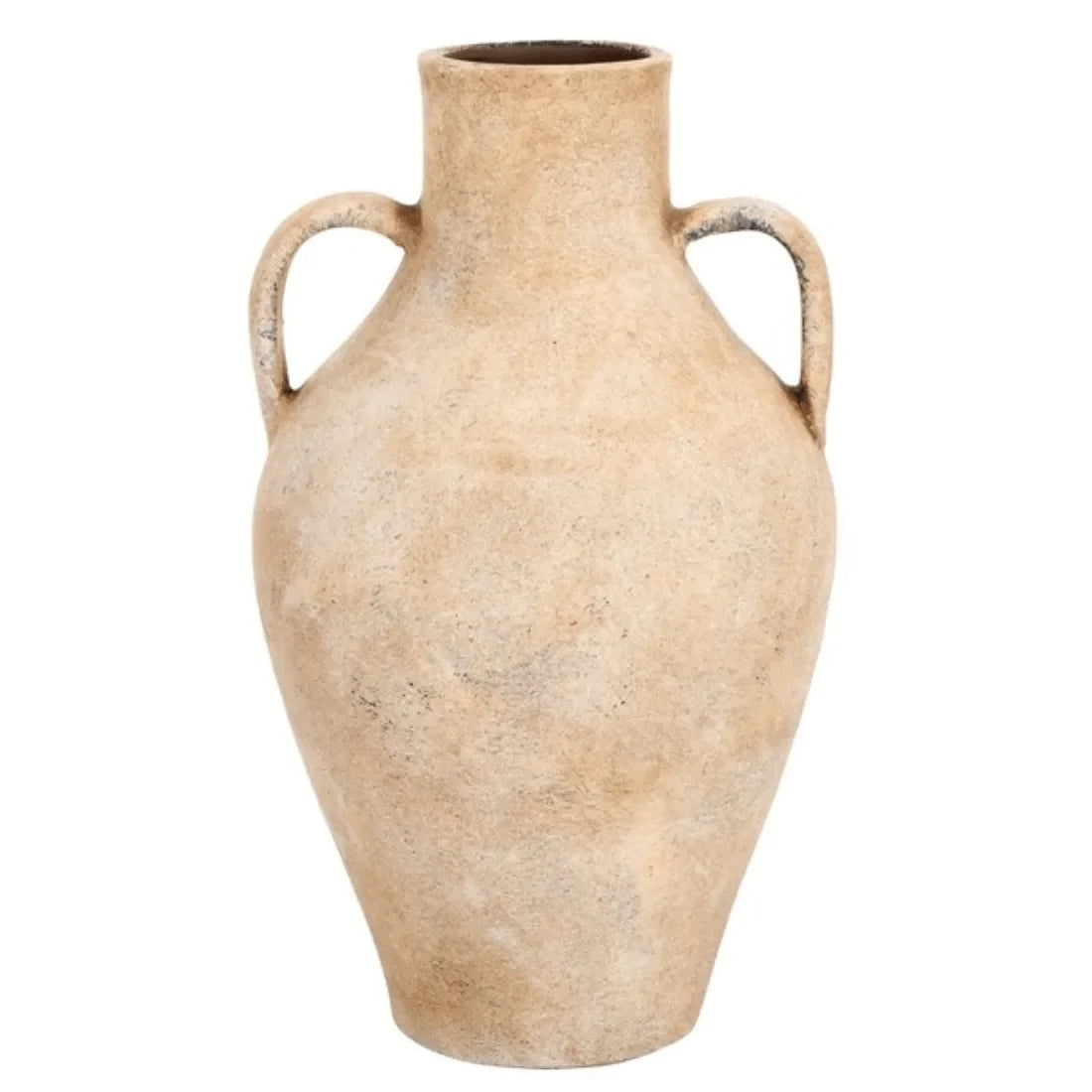 Mesa Stoneware Vase in Natural with Handle Design - The Mayfair Hall