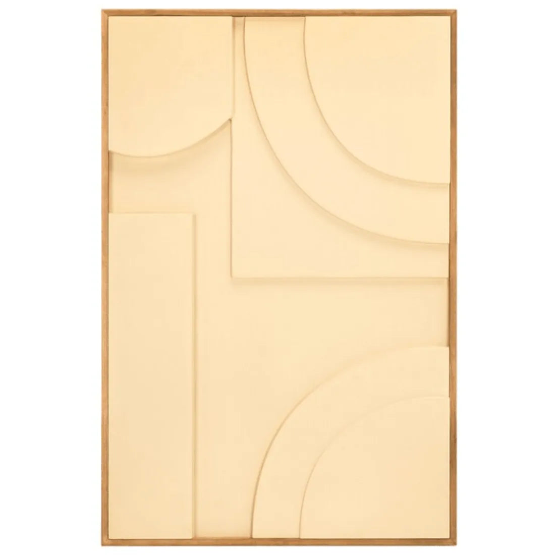 Modern Geometry Wall Art in Natural and Ivory (Set of 2)